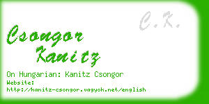 csongor kanitz business card